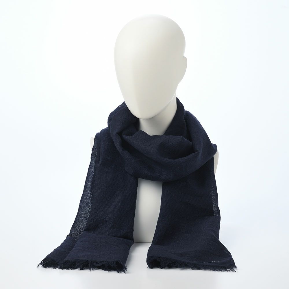 ブガッティの春夏スカーフ・ストール Scarf Solid（スカーフ ソリッド） 630323 ネイビー