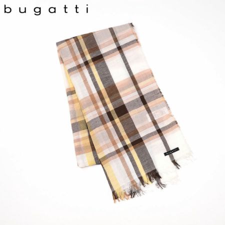 ブガッティの春夏スカーフ・ストール Check Scarf（チェックスカーフ） 630324 ナチュラル
