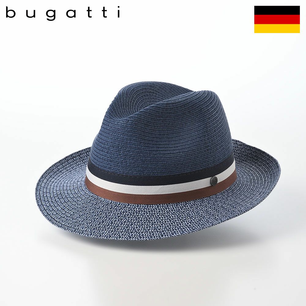 ブガッティのブレードハット Summer Fedora Color（サマー フェドラ カラー） 629014 ネイビー