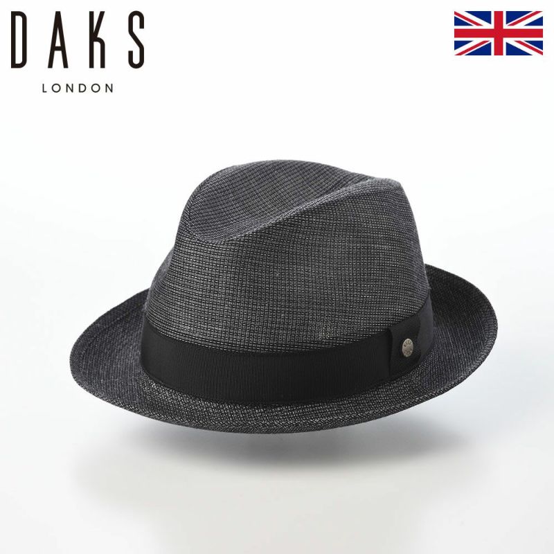 ダックスのソフトハット Hat Cotton Linen KARAMI（ハット コットンリネン カラミ） D2012 ブラック