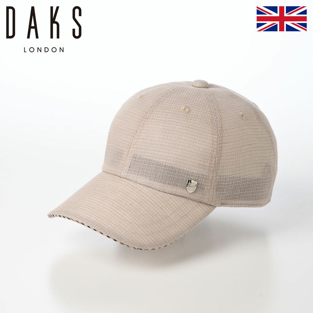 ダックスのキャップ Cap Cotton Linen KARAMI（キャップ コットンリネン カラミ） D2013 ベージュ