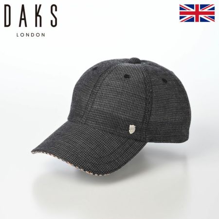 ダックスのキャップ Cap Cotton Linen KARAMI（キャップ コットンリネン カラミ） D2013 ブラック