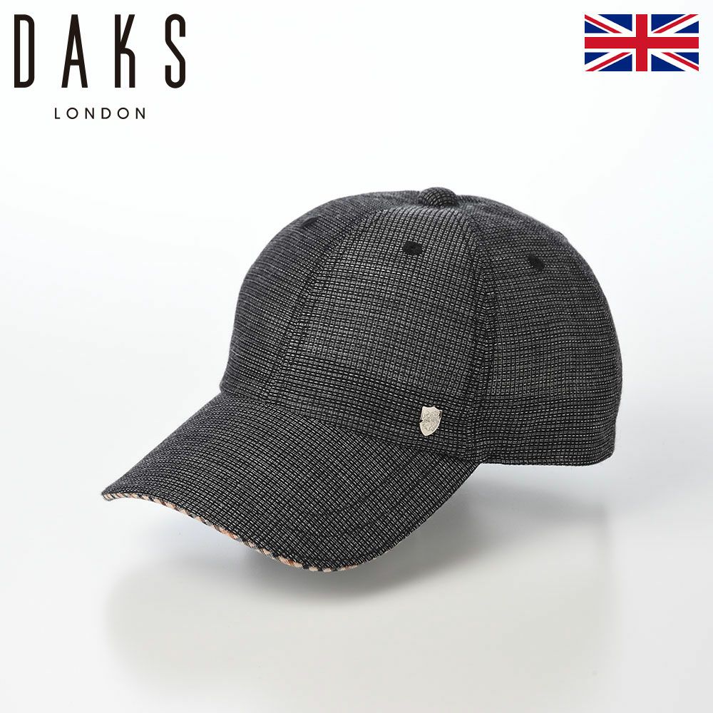 ダックスのキャップ Cap Cotton Linen KARAMI（キャップ コットンリネン カラミ） D2013 ブラック