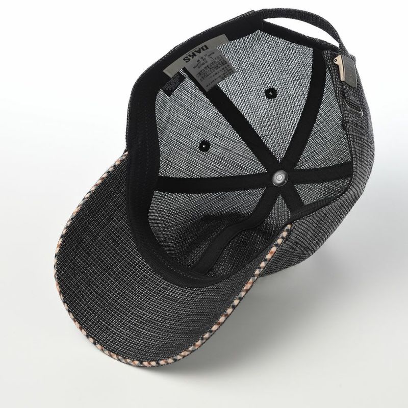 ダックスのキャップ Cap Cotton Linen KARAMI（キャップ コットンリネン カラミ） D2013 ブラック