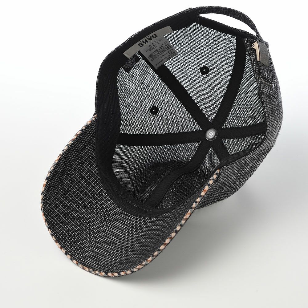 ダックスのキャップ Cap Cotton Linen KARAMI（キャップ コットンリネン カラミ） D2013 ブラック