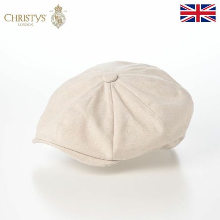 クリスティーズ ロンドンのキャスケット Linen Blend Baker Boy（リネンブレンド ベーカーボーイ） オートミール