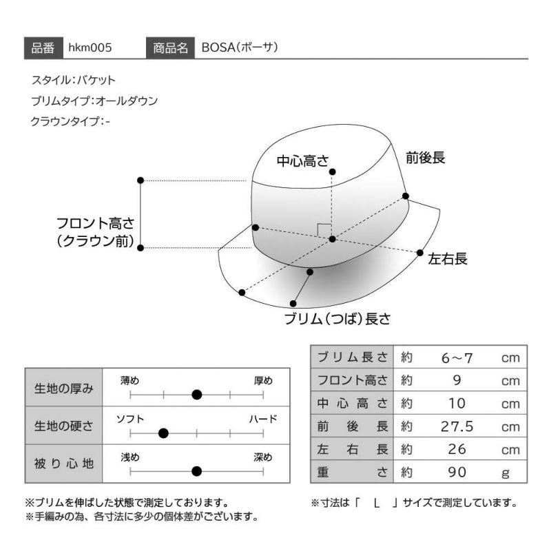 ヘレンカミンスキーのバケットハット BOSA（ボーサ） インディゴ