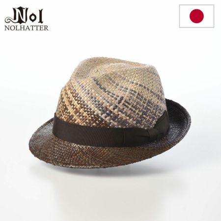 ノルのストローハット FB half hat（FB ハーフ ハット） ブラウン パープル
