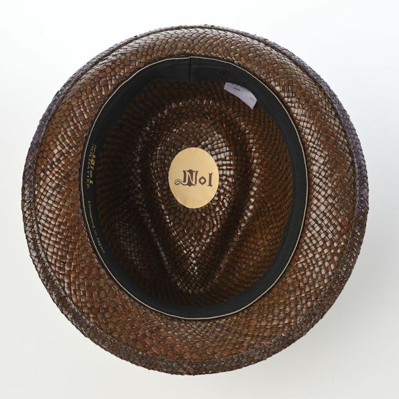 ノルのストローハット FB half hat（FB ハーフ ハット） ブラウン パープル