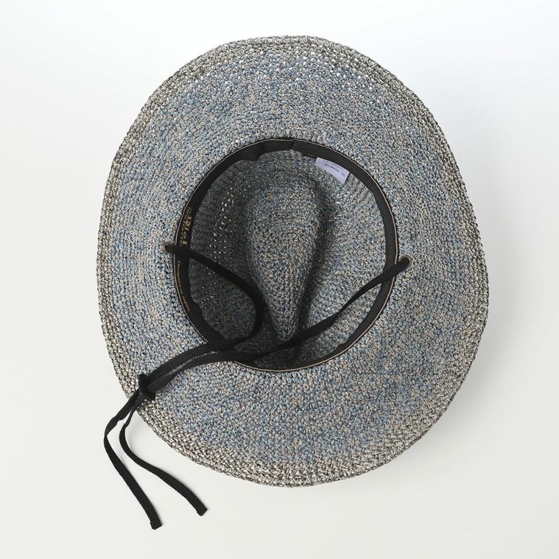 ノルのストローハット PPAM western linen（PPAM ウエスタンリネン） ブルー