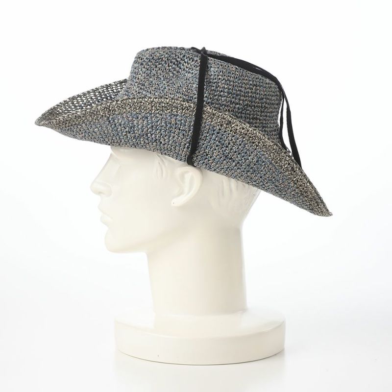 ノルのストローハット PPAM western linen（PPAM ウエスタンリネン） ブルー