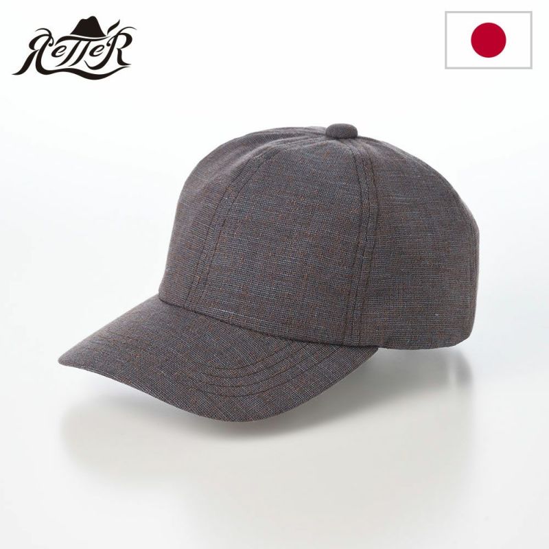 レッターのキャップ Twist Linen Cap（ツイストリネンキャップ） ネイビーブラウン