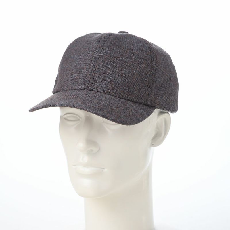 レッターのキャップ Twist Linen Cap（ツイストリネンキャップ） ネイビーブラウン