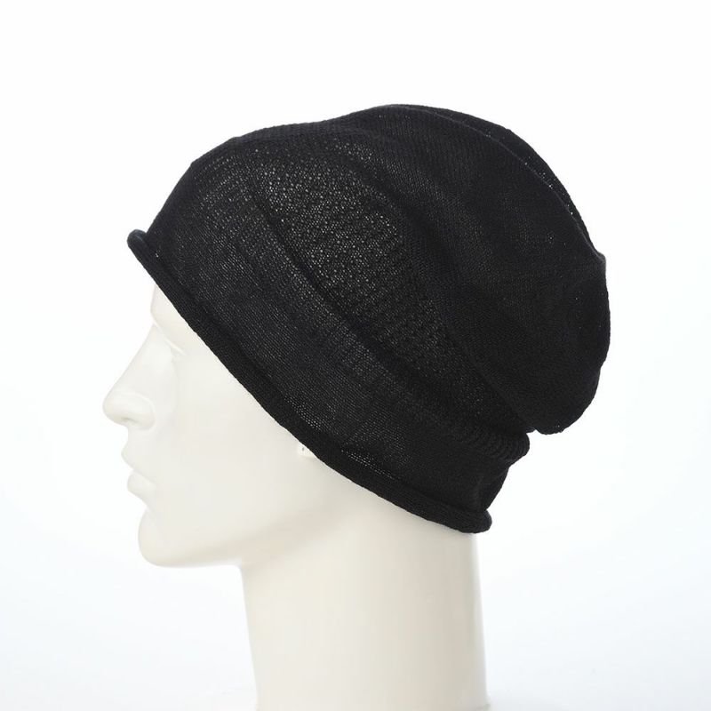 レッターのニット帽 Linen beanie（リネンビーニー） ブラック