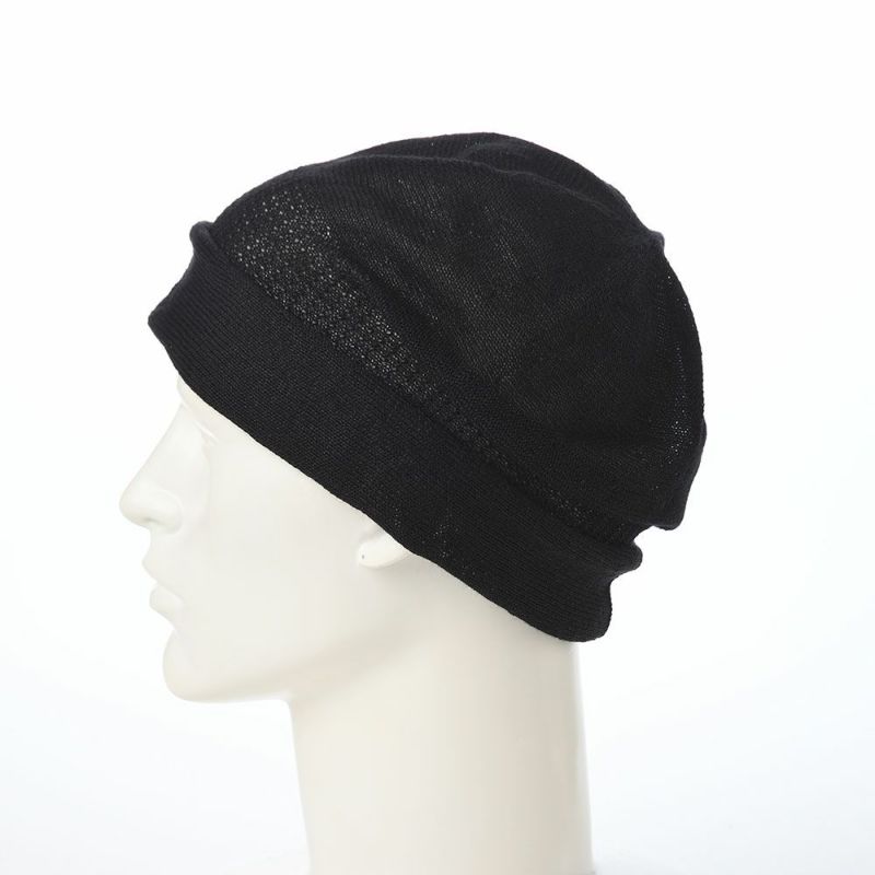 レッターのニット帽 Linen beanie（リネンビーニー） ブラック