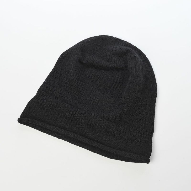 レッターのニット帽 Linen beanie（リネンビーニー） ブラック