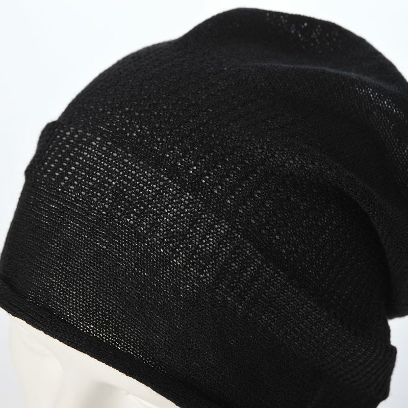レッターのニット帽 Linen beanie（リネンビーニー） ブラック