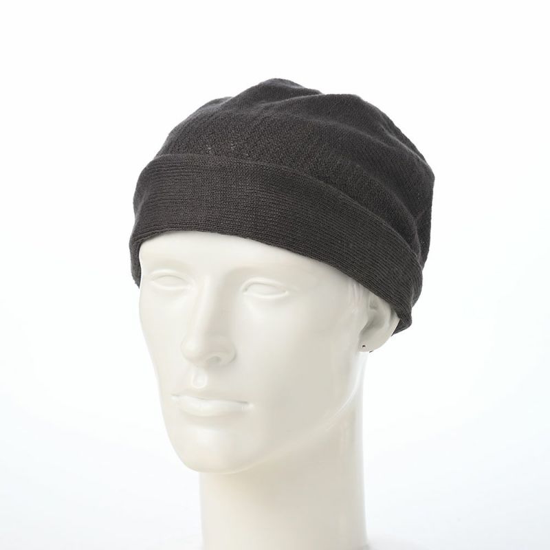 レッターのニット帽 Linen beanie（リネンビーニー） チャコール