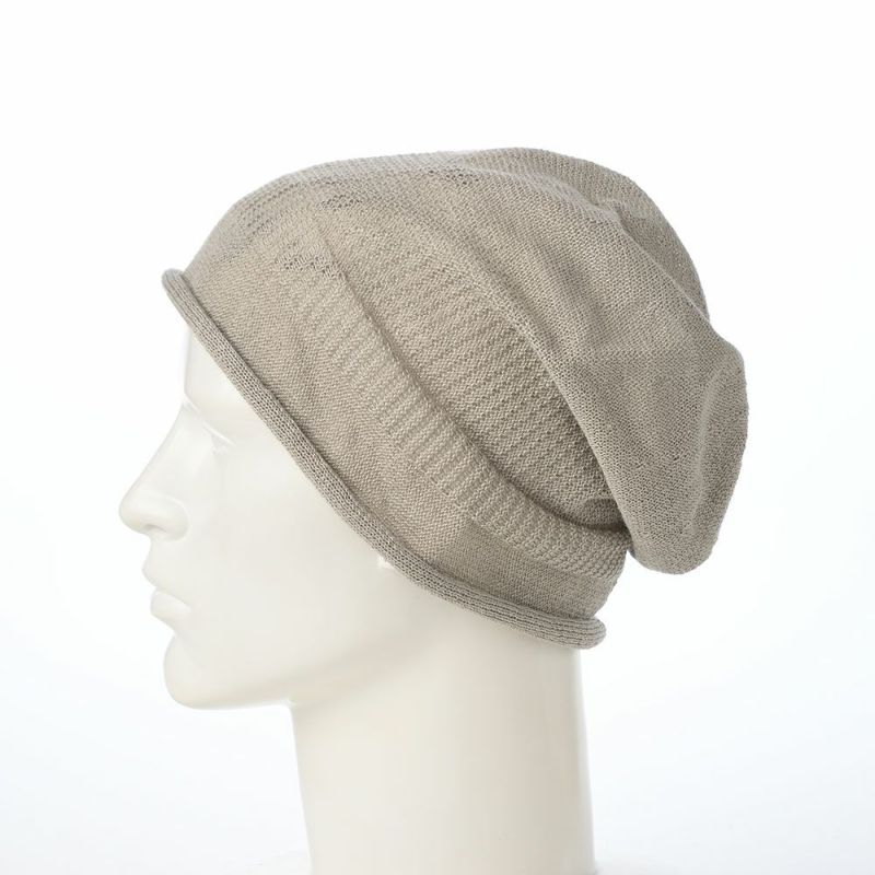 レッターのニット帽 Linen beanie（リネンビーニー） グレー