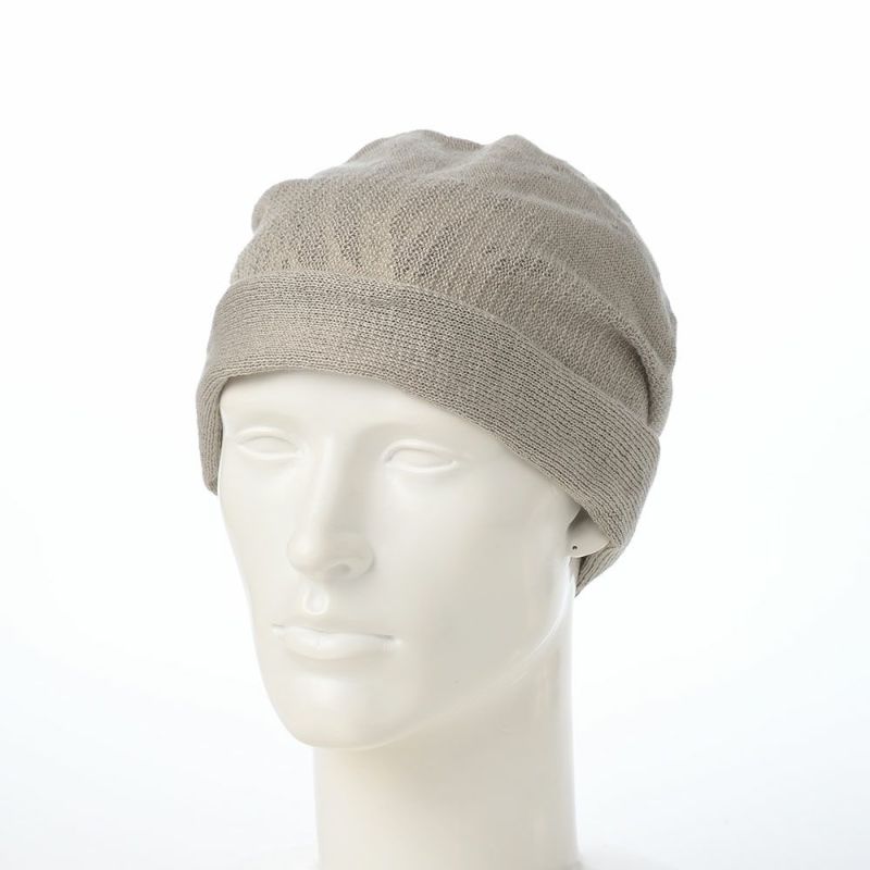 レッターのニット帽 Linen beanie（リネンビーニー） グレー