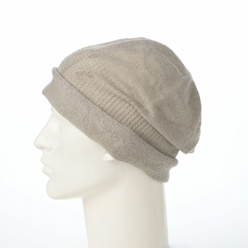 レッターのニット帽 Linen beanie（リネンビーニー） グレー