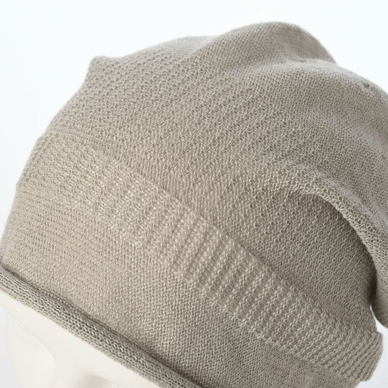 レッターのニット帽 Linen beanie（リネンビーニー） グレー