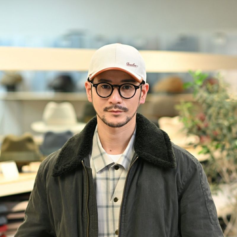 ボルサリーノのキャップ Baseball Cap Golfer Canvas（ベースボールキャップ ゴルファー キャンバス） B95009 ブラウン