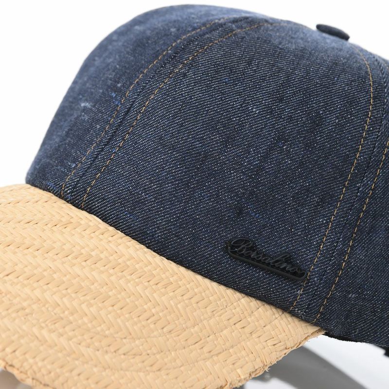 ボルサリーノのキャップ Baseball Cap Golfer Denim（ベースボールキャップ ゴルファー デニム） B95010 ブルー