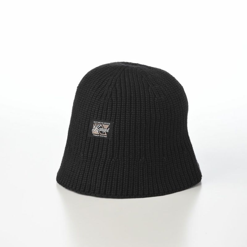 カンゴールのバケットハット WASHED KNIT BUCKET（ウォッシュド ニット バケット） ブラック