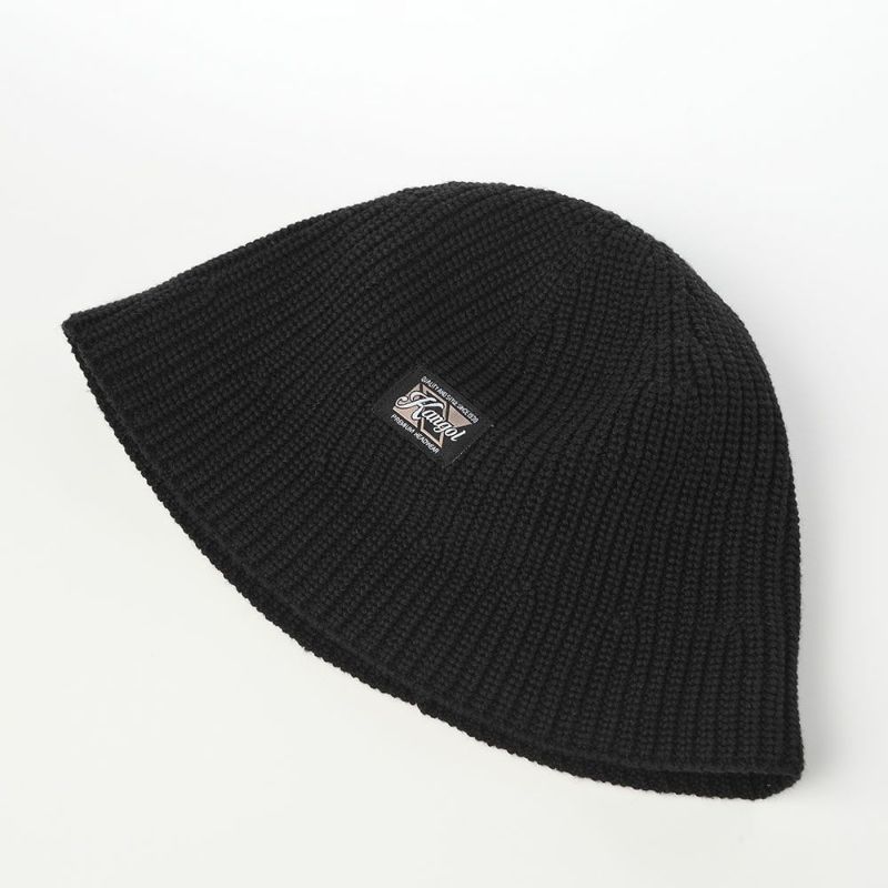 カンゴールのバケットハット WASHED KNIT BUCKET（ウォッシュド ニット バケット） ブラック