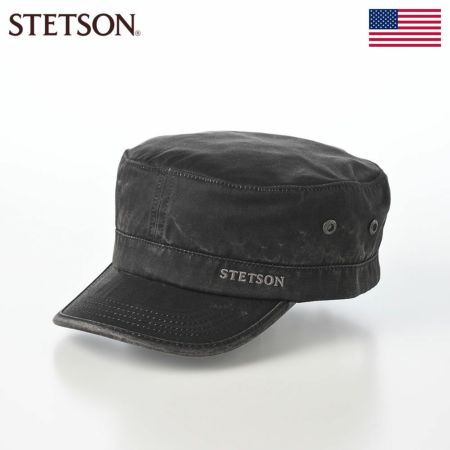 ステットソンのキャップ ARMY DE GAULLE CAP（アーミー ドゴールキャップ） ST284EU ブラック