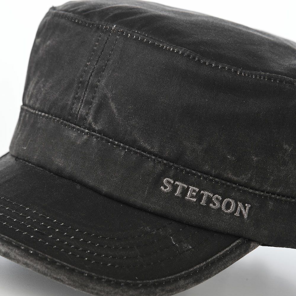 ステットソンのキャップ ARMY DE GAULLE CAP（アーミー ドゴールキャップ） ST284EU ブラック