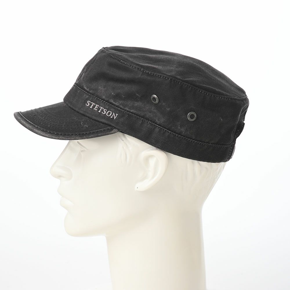 ステットソンのキャップ ARMY DE GAULLE CAP（アーミー ドゴールキャップ） ST284EU ブラック