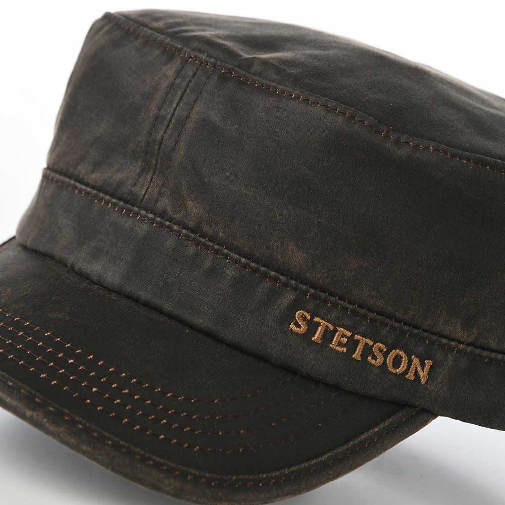 ステットソンのキャップ ARMY DE GAULLE CAP（アーミー ドゴールキャップ） ST284EU ブラウン