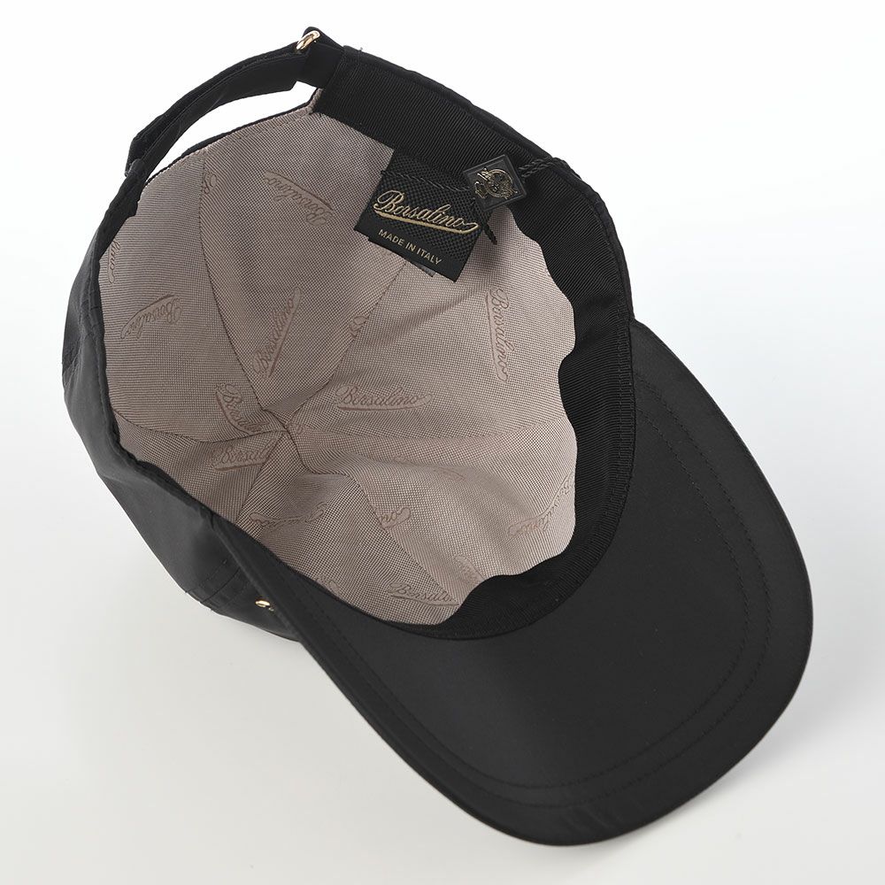 ボルサリーノのキャップ Baseball Cap Hiker Rain FW（ベースボールキャップ ハイカーレイン FW） B95174 ブラック