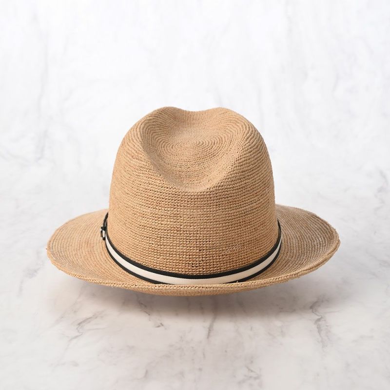 ボルサリーノのラフィアハット Rafia crochet fine（ラフィアクロシェ ファイン） 141165 ホワイトリボン