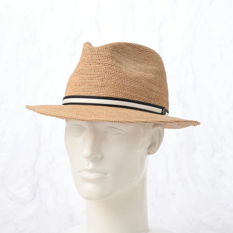 ボルサリーノのラフィアハット Rafia crochet fine（ラフィアクロシェ ファイン） 141165 ホワイトリボン