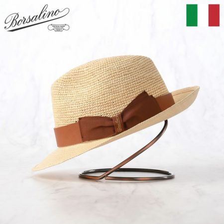 ボルサリーノのパナマハット Panama Semicrochet Federico（パナマ セミクロシェ フェデリコ） 141273 ブラウン