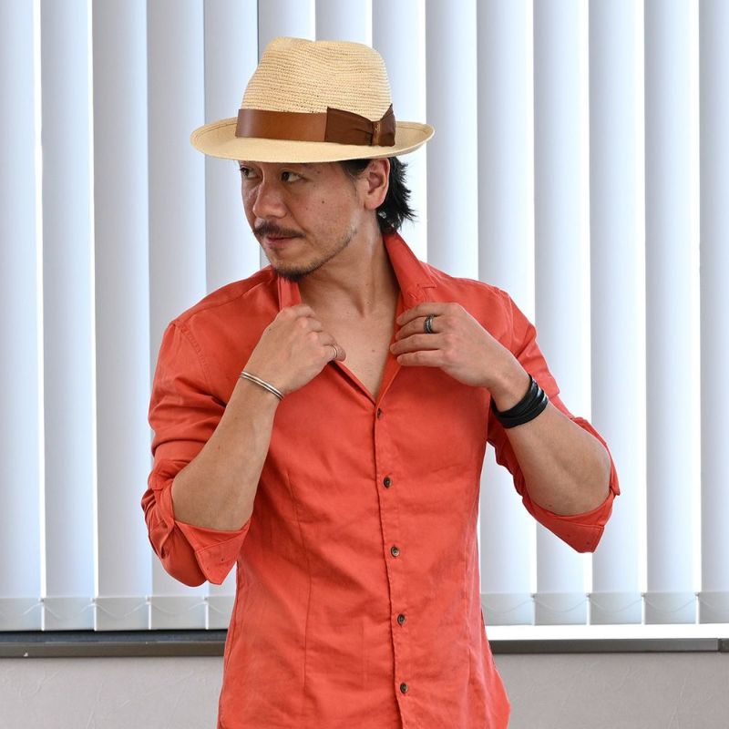 ボルサリーノのパナマハット Panama Semicrochet Federico（パナマ セミクロシェ フェデリコ） 141273 ブラウン