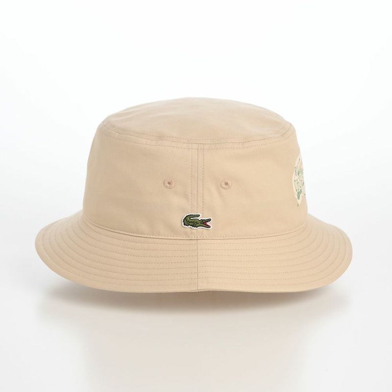 ラコステのバケットハット CROCODILE PRINT BUCKET HAT（クロコダイルプリント バケットハット） L1364 ベージュ
