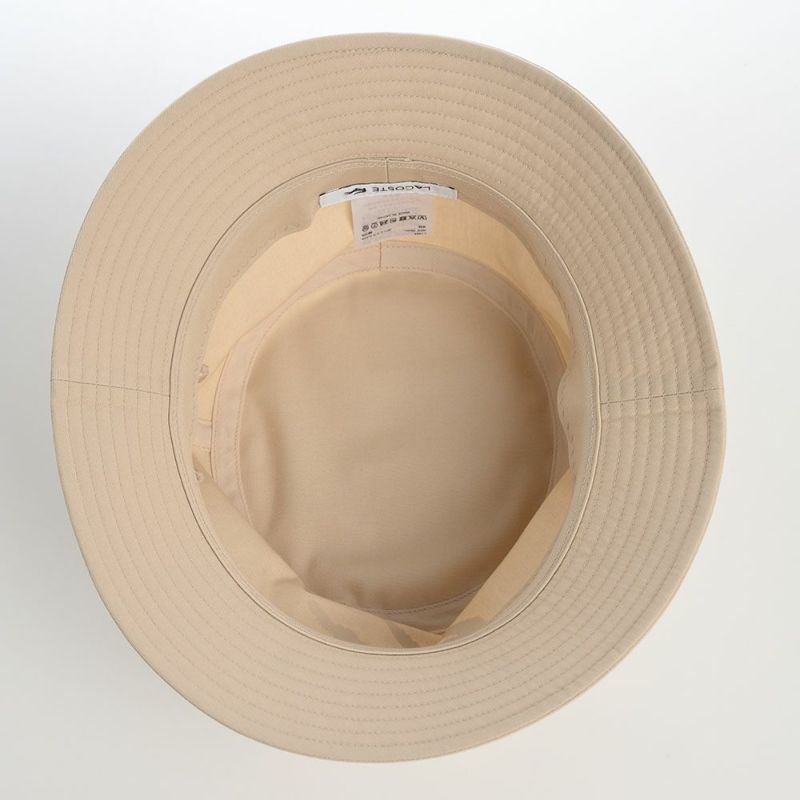 ラコステのバケットハット CROCODILE PRINT BUCKET HAT（クロコダイルプリント バケットハット） L1364 ベージュ