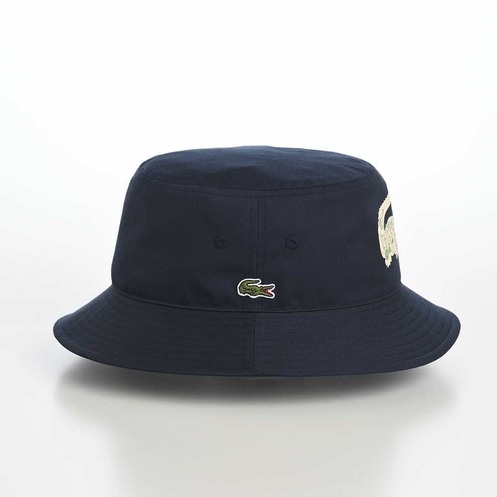 ラコステのバケットハット CROCODILE PRINT BUCKET HAT（クロコダイルプリント バケットハット） L1364 ネイビー