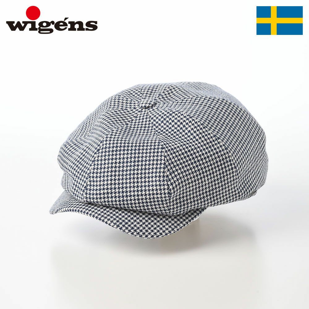 ヴィゲーンズのキャスケット Newsboy Classic Cap Summer Pepita（ニュースボーイクラシックキャップ サマーピペタ）W102239 ネイビー