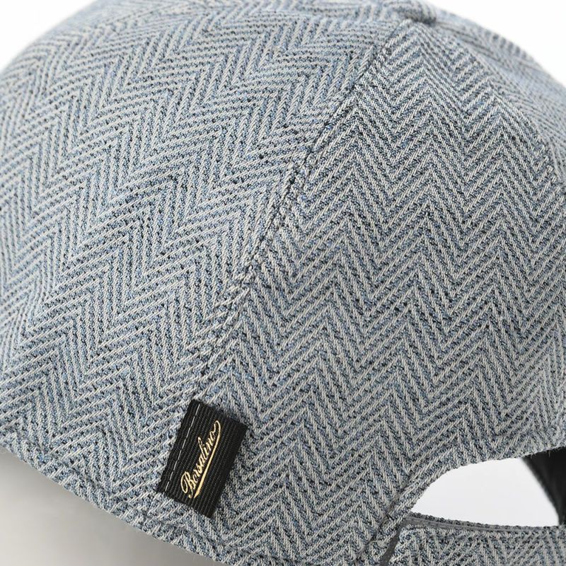 ボルサリーノのキャップ Baseball Cap Hiker Oxord Herringbone（ベイスボールキャップ オックスフォード ヘリンボーン） B95174 ブルー