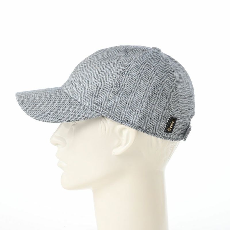 ボルサリーノのキャップ Baseball Cap Hiker Oxord Herringbone（ベイスボールキャップ オックスフォード ヘリンボーン） B95174 ブルー