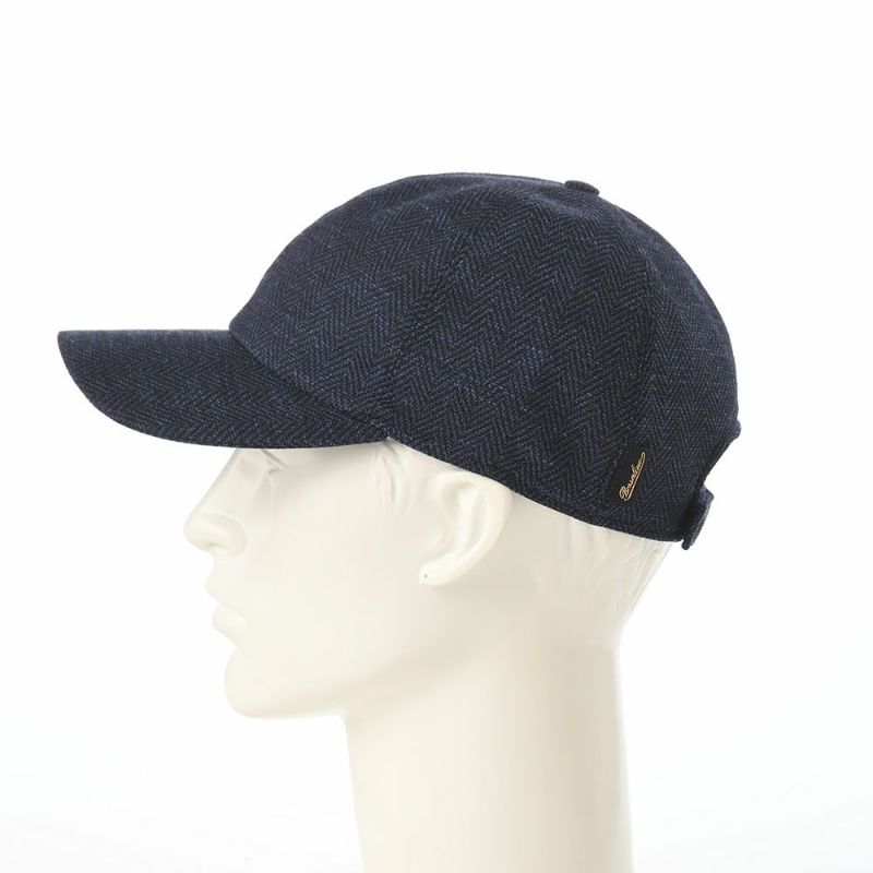 ボルサリーノのキャップ Baseball Cap Hiker Oxord Herringbone（ベイスボールキャップ オックスフォード ヘリンボーン） B95174 ネイビー