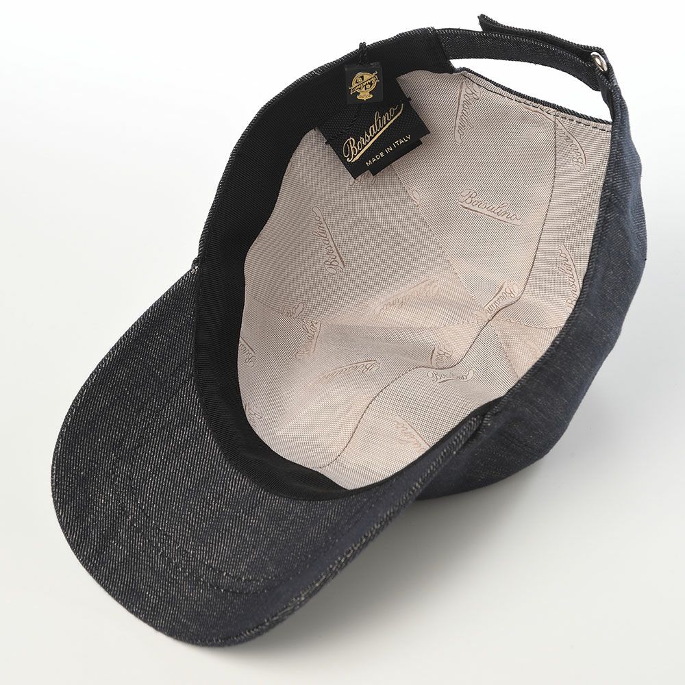ボルサリーノのキャップ Baseball Cap Hiker Oxord Denim（ベイスボールキャップ オックスフォード デニム） B95174 ダークネイビー