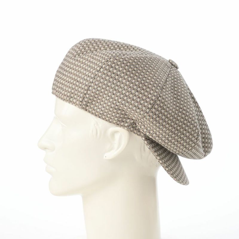 ボルサリーノのキャスケット 8panel Berretto Free Visor Check（8パネル ベレット フリーバイザー チェック） B15023 ベージュチェック