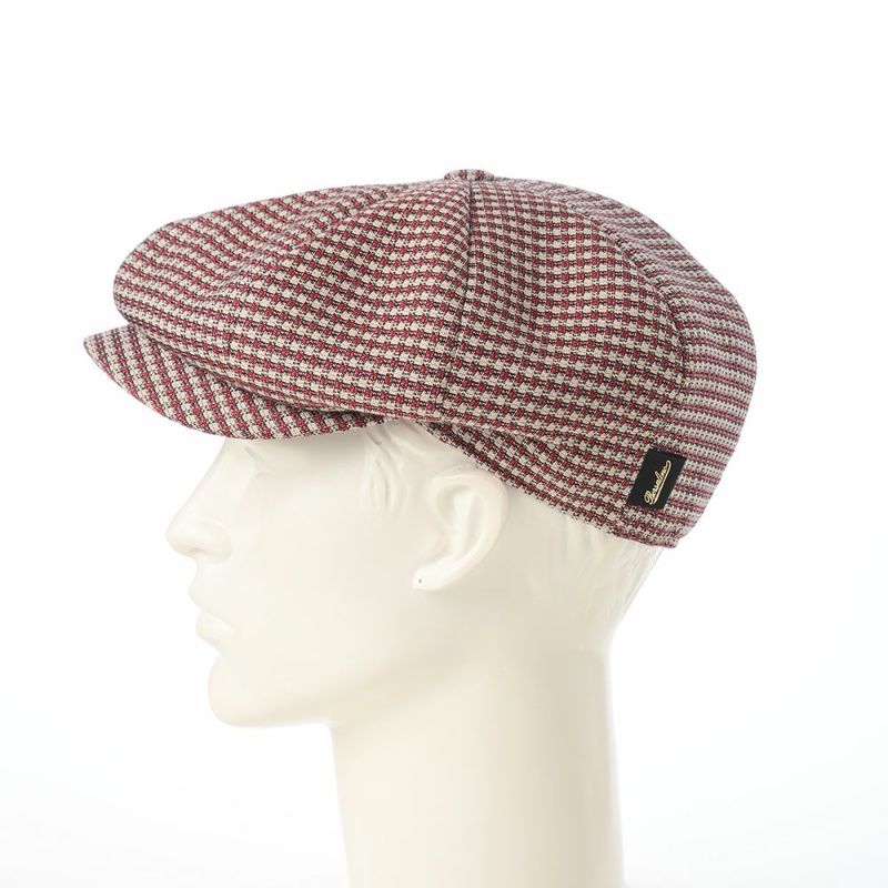 ボルサリーノのキャスケット 8panel Berretto Free Visor Check（8パネル ベレット フリーバイザー チェック） B15023 ワインチェック