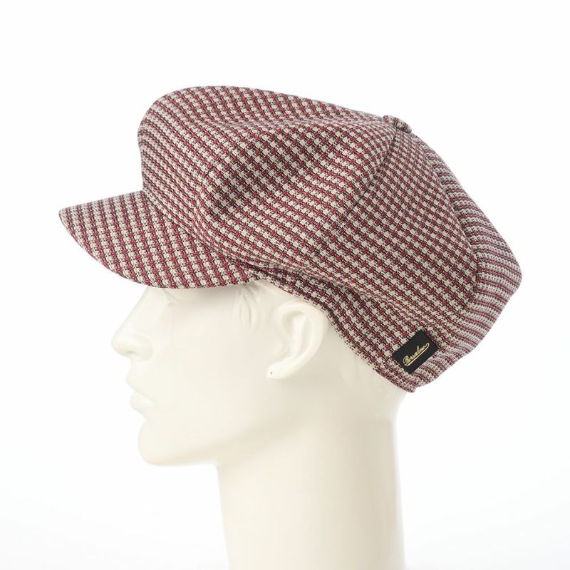 ボルサリーノのキャスケット 8panel Berretto Free Visor Check（8パネル ベレット フリーバイザー チェック） B15023 ワインチェック